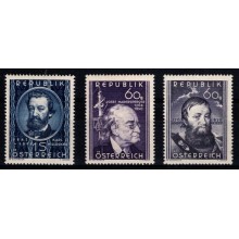 Østrig. Tre forskellige frimærker. Alle i god stand og postfriske.